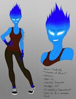 Shohreh Reference by thelithianqueen - reference, digital art, female/solo, my oc, undertale oc, fire monster