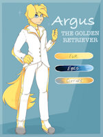 Argus Character Sheet by KatorasuZer0 - dog, male, canine, sonic, oc, fancharacter, sonic the hedgehog, fc, golden retriever, mobian, original character, fan character, sonic fan character, sonic fan characters, sonic oc, sonicfancharacters, originalcharacter, sonicfancharacter