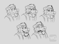 WIP Chief Rat Expressions by BrokGame - male, mouse, rat, chief, hard, bare, vest, badass, chest, boss, gang, spikes, thug, videogame, brok, squealer