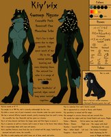 Kiy'rix Reference Sheet by Bakari - female, wolf, werewolf, nguar
