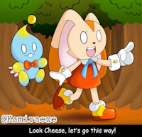 TSPD - Look Cheese by kamiraexe - sonic, cream the rabbit, cheese the chao, creamtherabbit