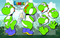 Lenni ref sheet [Comm. chuwoach] by LenniYosh - cute, male, glasses, shoes, yoshi, tanktop