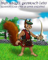 Argyll Yeobrach by Chucky - sword, male, squirrel, warrior, kilt, redwall