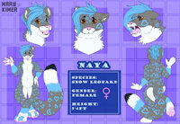 Naya Reference sheet! by BardoEnKrisis - female, snow leopard, commission, reference sheet, headshot, fullbody