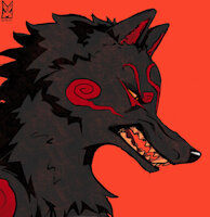 Profile Pic🐺 by yokaiboi - wolf, male, demon, digital, dark, digitalart, profile pic, demondog, procreate