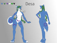 Desa Reference Sheet by Requiemlylium - female, wolf, wolfess, anthro, furry, female solo