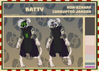 Ratty Ref Sheet by tanithjackal - canine, tribal, mask, markings, tunic, blind, mammal, scars, scarred, bandages, wounded, wrappings, thinning fur, leper, tribal mask, jakoon