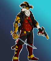 Bandit by AceV - sword, male, sci-fi, gun, science fiction, armed, australian shepherd