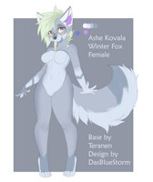 Ashe Kovala Reference by EnderFloofs - fox, female, reference sheet, reference, winterfox