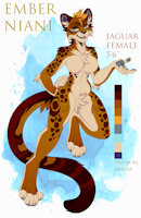 Ember Niani Reference by EnderFloofs - cat, feline, female, reference sheet, jaguar, reference, female solo