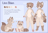 Linn reference by Shiones - fox, female, raccoon, reference