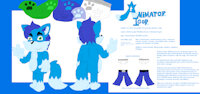 Animator Igor NEW Ref Sheet by AnthonitecusWolff - wolf, male, ref sheet, anton, referencesheet, male wolf, blue wolf, animator igor, animator igor the wolf, anthonitecus lupussius, anthony igor wolfwood