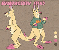 Raspberry Roo Sheet by sophiecabra - character sheet, kangaroo, reference, raspberry roo