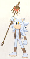 Ignatius the Tenrec by MidnightMuser - male, spear, hunter, royalty, barefoot, sonic fan character, tenrec, sonic oc, mobian tenrec, fur clothes