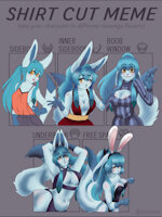 New Submission by TheMochaSox - female, pokemon, anthro, blue, ice, furry, shirt, glaceon, furryanthro, pokemonfurry, shirtcutmeme, pokemonglaceon, shirtcut