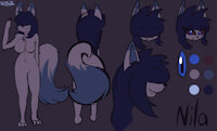 Nila Ref SFW by SuperHyperSonic2000 - dog, cute, female, wolf, reference sheet, canine, character sheet, original, wolfess, anthro, fluffy, art, furry, character, oc, reference, mammal, anthropomorphic, fluffy tail, original character, referencesheet, character design, female/solo, furryart, wolfgirl, wolf girl, doggo, nila, artwork (digital)