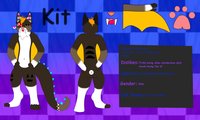 Kit Refrence Sheet by AmberTheHyena - male, hybrid, bat, freakhound, sabertooth, refrence