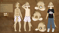 Edwin Refsheet by Meertiggeh - small, male, underwear, teenager, meerkat, punk, reference, mowhawk