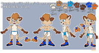 Toffee Ref Sheet by Friar - babyfur, diaper, male, lion, diapers, babyfurs, diaperfur, pullups, diaperfurs, pullup