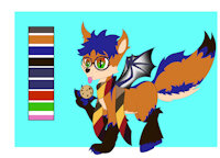 Reference Sheet - Smart Mouth by ColtKitProductions - fox, male, hybrid, bat, pony, my little pony, mlp, hybrid species, brony, bronies, batpony, ponyoc, vulpony, lunar vulpony