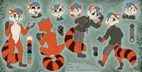 Marcus Eaton Williams by RolandTheRabbit - raccoon, male, redpanda, charactersheet