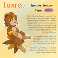 Luxro (Fursona) sheet | Part 1 by JMLuxro - male, pokemon, fursona, openspecies, lewxen