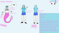 Kelly Seastar Reference Sheet by SoniaStrummFan217 - cute, female, blue, ocean, kelly, mermaid, fuschia, cheerful, seastar