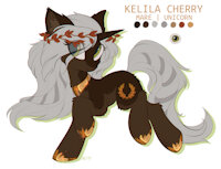 Kelila Cherry Reference by EnderFloofs - female, mare, pony, unicorn, reference, mlp, wreath, mlp:fim, mylittlepony