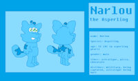 Narlou the Asperling ref sheet by AnthonitecusWolff - alien creature, male alien, sfw furry art, narlou the alien, narlou
