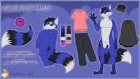 Ruki Kitsuguma Refsheet by codyf0xx - fox, raccoon, male, hybrid, ref, ref sheet, reference, foxcoon, refsheet, referencesheet