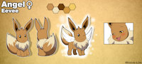 Angel Reference (SFW) by ActEeveety - female, canine, pokemon, wings, nintendo, eevee, mammal, winick-lim