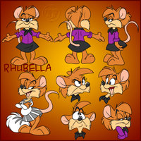Rhubella ref sheet by Foxlover91 - cute, rat, model, sheet, rhubella