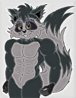 Sexy Raccoon by RJQuaty - sketch, raccoon, male, bara