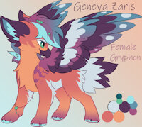 Geneva Zaris Reference by EnderFloofs - female, reference sheet, gryphon, reference, gryphoness