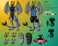 Justin Night Fury Ref by justin1029 - dragon, night, paw, foot, anthro, sheet, ref, micro, macro, reference, maw, justin, sole, fury