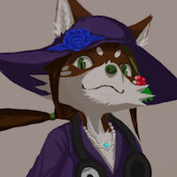 My New Fursona by Ratteu - wolf, umbrella, necklace, coffee, mage, fursona, headphone, asexual