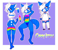 Casey “Revy” Irons by SamEclair - cute, raccoon, rainbow, ambiguous gender