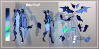 Baythyl Ref, Anthro F (SFW) by bayzul - dragon, nude, breasts, female, butt, ring, jewelry, tail, anthro, claws, muzzle, fangs, safe, markings, fire, pose, wings, hair, horns, oc, choker, reference, toes, green eyes, hindpaw, sfw, digigrade, eyelashes, furred, open maw, tail fluff, bayzul, ziratsubisu, baythyl