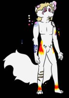 Vinny tat ref by vinzydesign - raccoon, male, reference sheet, demon, angel