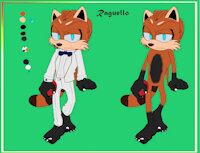 Raguello the Red Panda by MidnightMuser - red panda, male, claws, suit, fancy, android, barefoot, sonic fan character