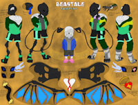 Beast Sans by FalysyuH - male, monster, skeleton, sans, undertale/beasttale, beastsans