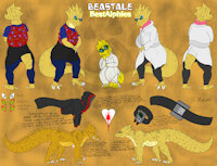 Beastale Alphies by FalysyuH - female, undertale, alphies, beasttale, monster/maltinlizard, beastalphies