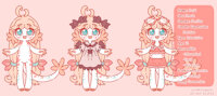 261221 by lychee - female, reference sheet, pink, axolotl