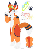 Spazywolf Reference Sheet 2021- 2022 by Shiloh708 - female, wolf, canine, anthro, character, sheet, reference, her, them, they, she, furryart, spazywolf