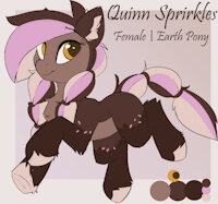 Quinn Sprinkles Reference by EnderFloofs - female, reference sheet, sprinkles, mare, pony, reference, my little pony, earth pony, female/solo, neopolitan, tail wrap