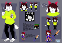 Kris reference by BardoEnKrisis - goat, reference sheet, monster, hoof, solo, text, clothing, undertale, deltarune