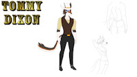 OC - Tommy Dixon by Noah888 - hat, coyote, anthro, western, furry, cowboy, west, original character, creative commons, tommy dixon, bareback gulch