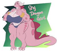 Felicity the dragon (adopted character sheet) by Phlickie - dragon, female, character sheet, pink, shy, frills, horns, dragoness, huge breasts, original character, female/solo, wristbands, huge ass, huge tail, pink scales, curved horns, felicity the dragon, gold wristbands