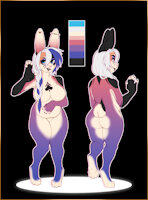 Natalie Edgers by TheQueerOne - bunny, female, rabbit, reference sheet, lesbian, milf, spade, bunny rabbit