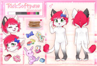 Rick Softpaw Version 3.0 by TokoKami by RickSoftpaw - babyfur, diaper, cub, bunny, cat, boy, feline, kitty, reference sheet, ribbon, plushie, housecat, catboy, catboi, ref sheet, girlyboi, girlyboy, femboy, baby fur, crossdresser, pancakes, green eyes, mammal, underage, cubfur, diaperfur, trap, red hair, pointy ears, pawpads, paw pads, full color, white fur, full body, pancake, referencesheet, fullcolor, diaper fur, kitty girl, bunny rabbit, white body, 4 toes, 4 fingers, babyfurry, diaperfurry, kitty boy, rick softpaw, ricksoftpaw